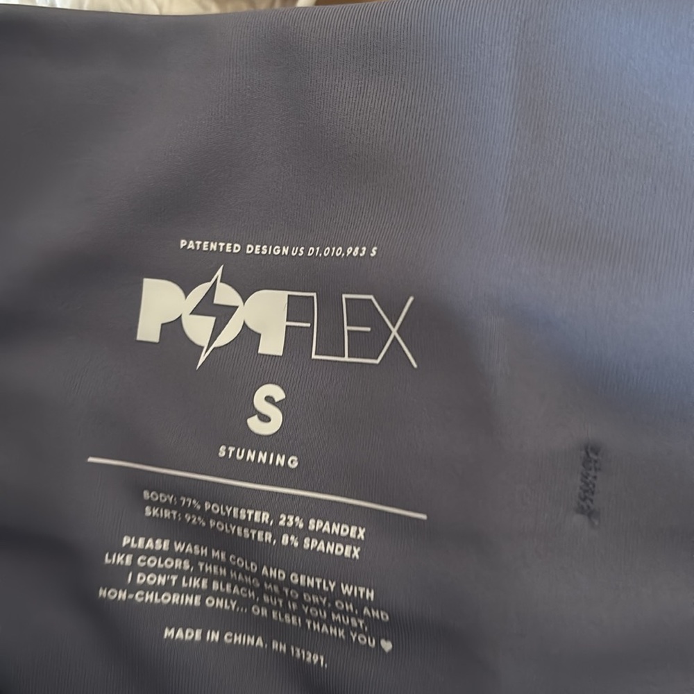 POPFLEX NWT Pirouette Skort in blue mist size small - Picture 6 of 8